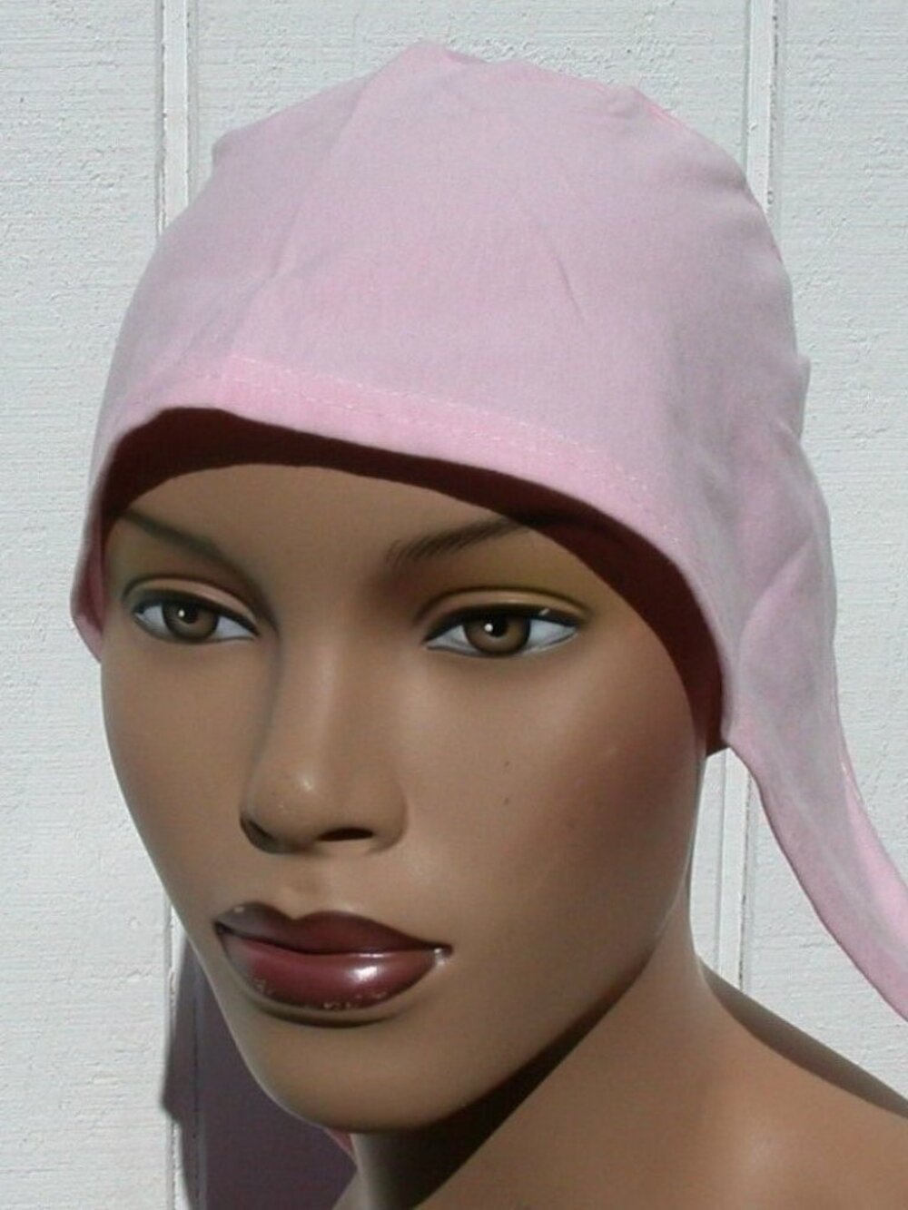 Pink Cotton Tie Back Bonnet Hijab Undercap